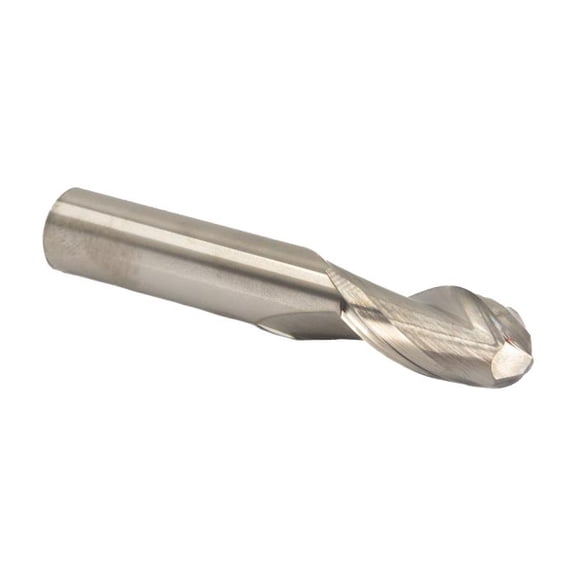 Drill America 1/4" Carbide 2 Flute Single End Ball End Mill