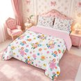 thumbnail image 3 of Manfei Floral Cat Queen Comforter Set 3 Pieces,Cartoon Animal Comforter Sets Queen,1 Comforter and 2 Pillowcases,Reversible, 3 of 6
