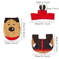 thumbnail image 5 of 3 Piezas Funda de Asiento de Inodoro de Navidad Decoraciones Navideñas Tapa de Inodoro para Tanque y Alfombrilla de Baño Juego de Decoración, Decoración de Fiesta (Alce de Navidad) Rojo Verde, 5 of 5