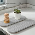 thumbnail image 4 of Silicone Sink Organizer Tray, Non-Slip Drainable Kitchen Sink Mat, Flexible Soap Sponge Holder for Kitchen Countertop, Bathroom Vanity, and Utility Sink Storage Solution, 4 of 6