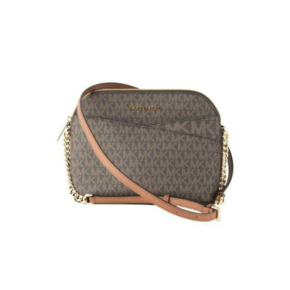 Bolsa Michael Kors Crossbody Jet Set Travel Dome Cross Café Michael Kors 35F1GTVC6B-200