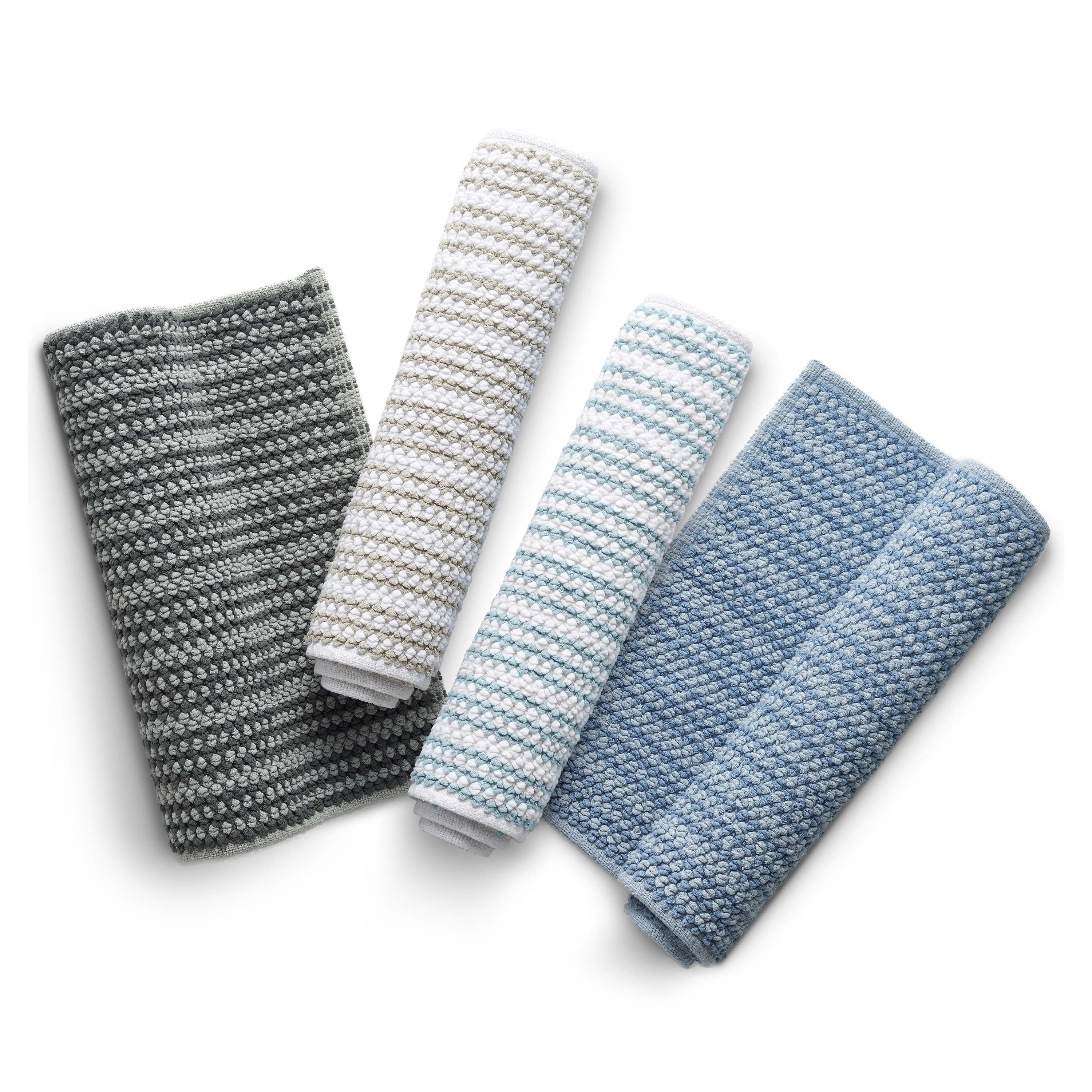 Martex Restore Stripe Cotton Bath Rug, 20" x 32", Charcoal
