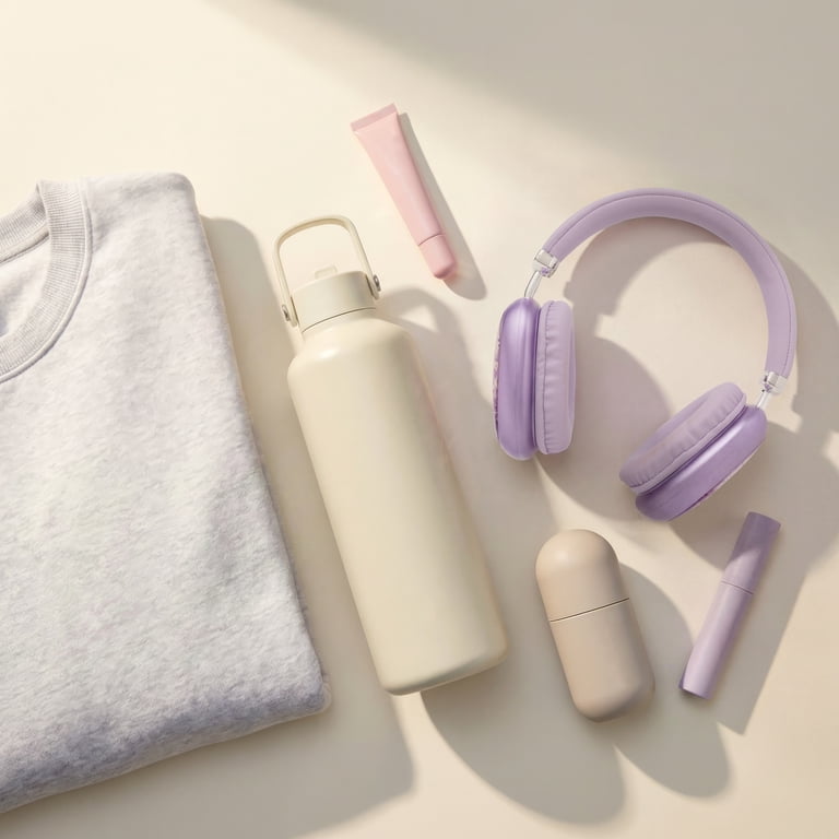 PWRD Purple Liquid Glitter Wireless Over-Ear Headphones photo 5