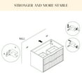 thumbnail image 7 of Joywind 24" White Floating Bathroom Vanity with Sink Combo – Modern Wall-Mounted Vanity with 2 Large Drawers & Metal Handles for Maximum Storage, 7 of 7