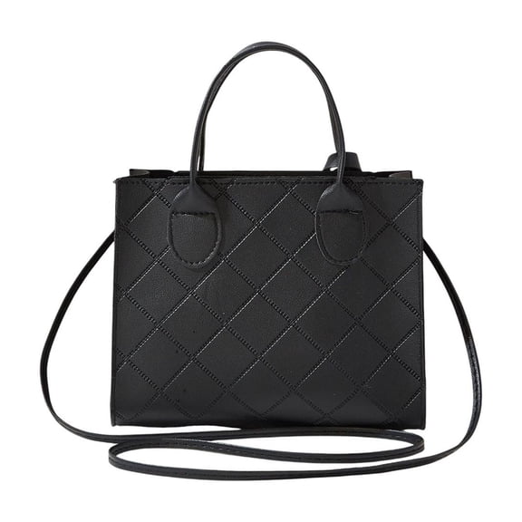 Crossbody Bag Diamond-Quilted Textured Stylish Shoulder Bag Casual Stitched Squadrate