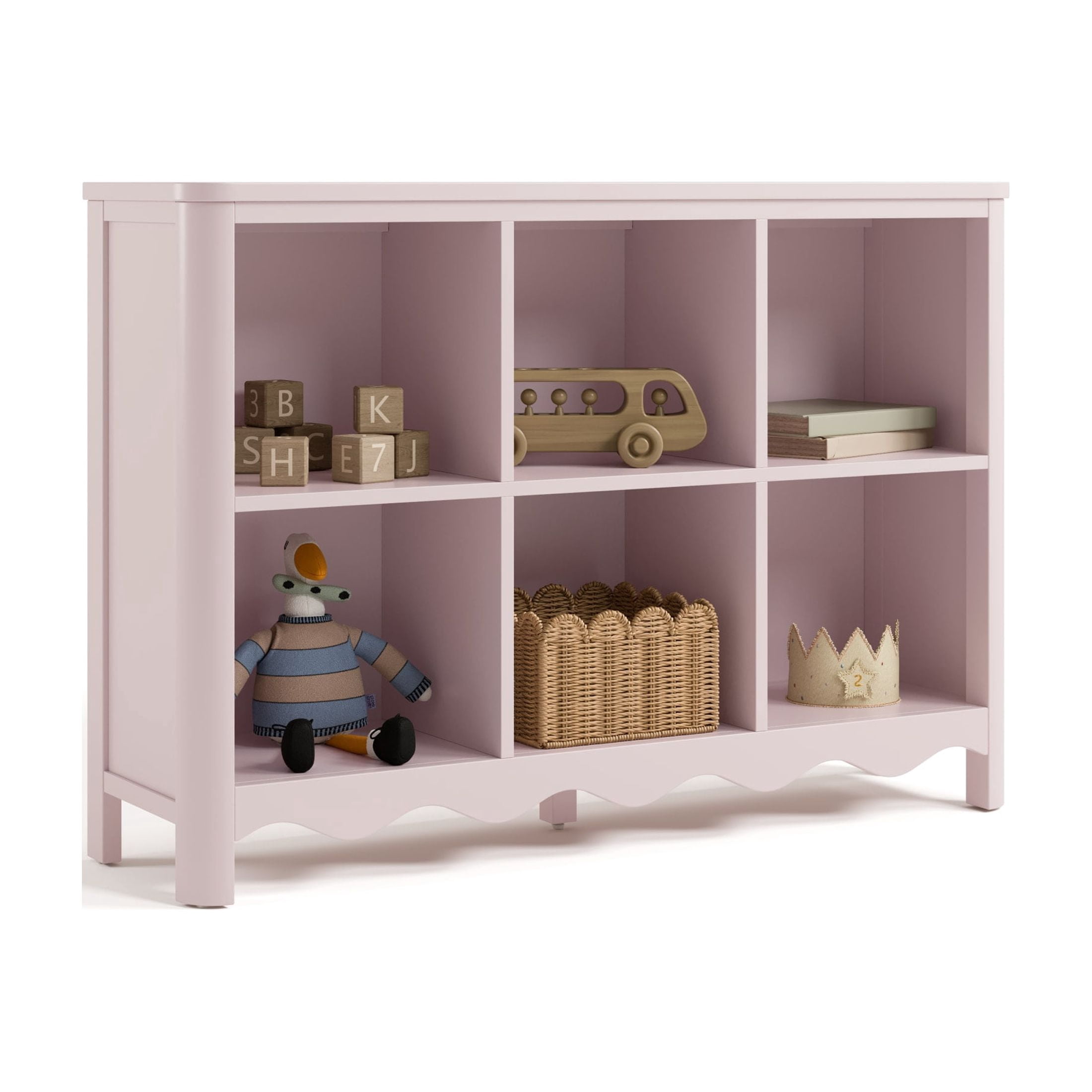 Art of Nursery by Storkcraft Casablanca 6 Cube Organizer Kids Bookcase - Blush