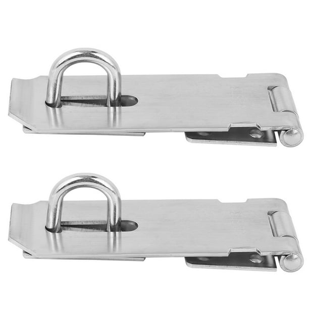 2PCS Cadenas en Acier Inoxydable Porte Fermoir Moraillon avec Vis