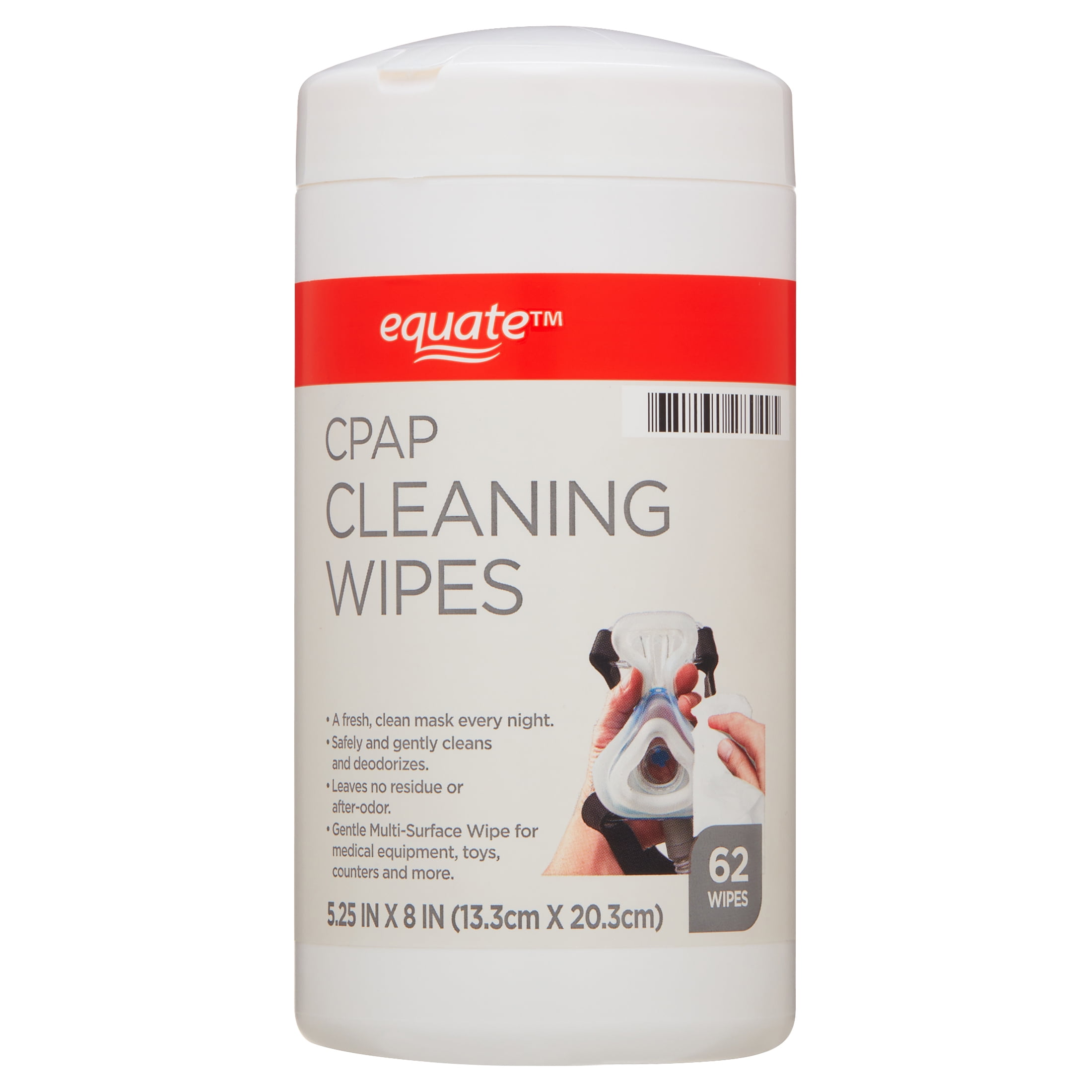 Equate CPAP Mask Cleaning Wipes, 62 Count