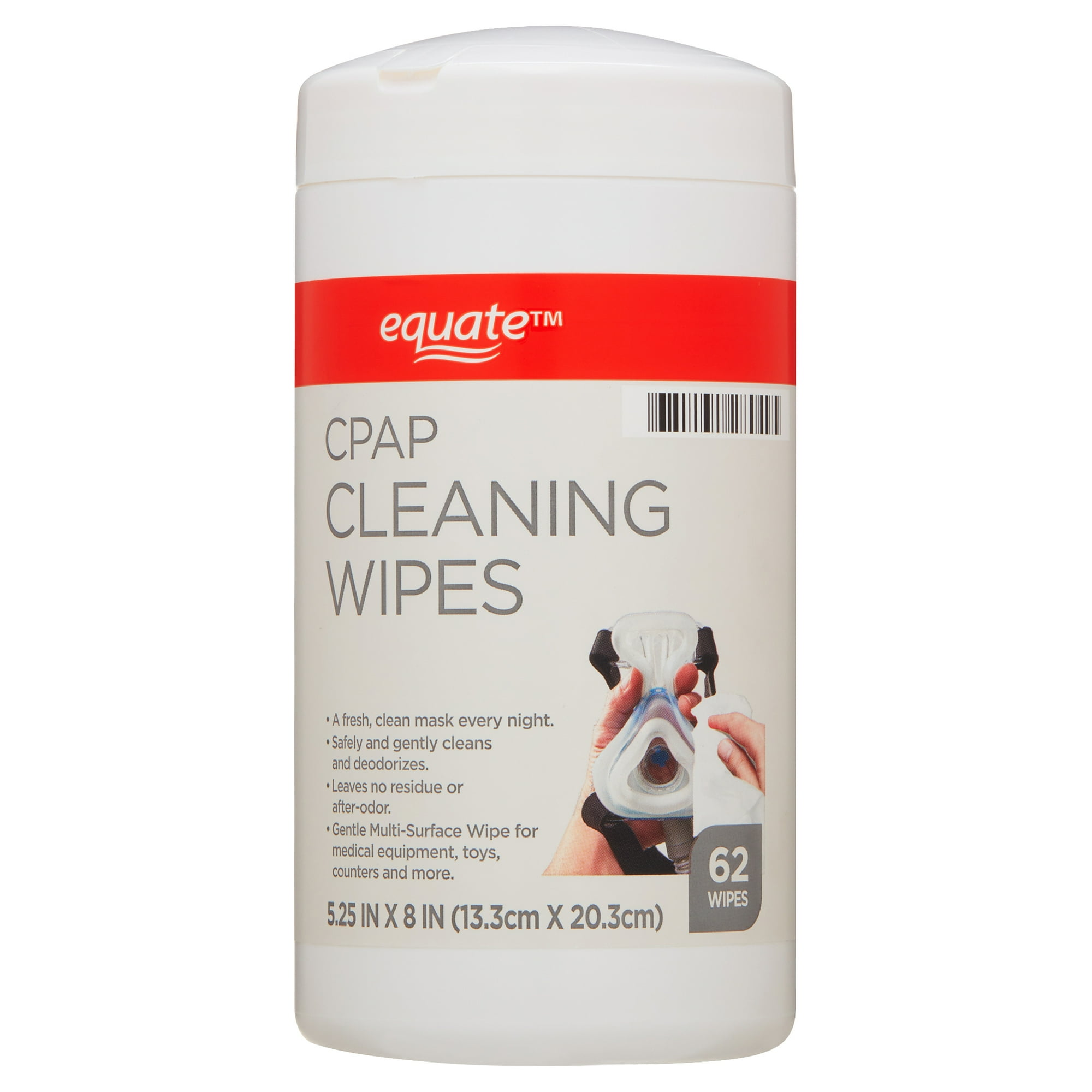 Equate CPAP Cleaning Wipes, 62 Count