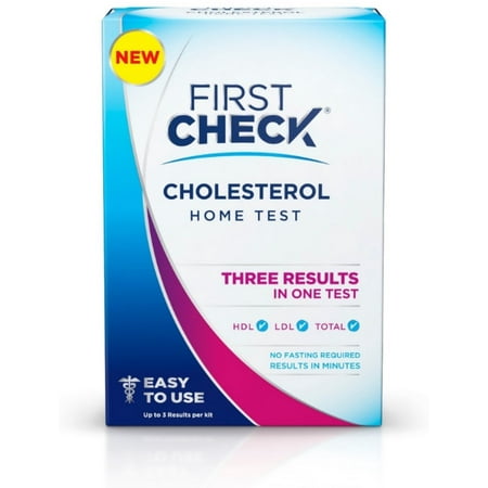 2 Pack - First Check 3 in 1 Cholesterol Home Test, 1 (Best Home Cholesterol Test Kit)
