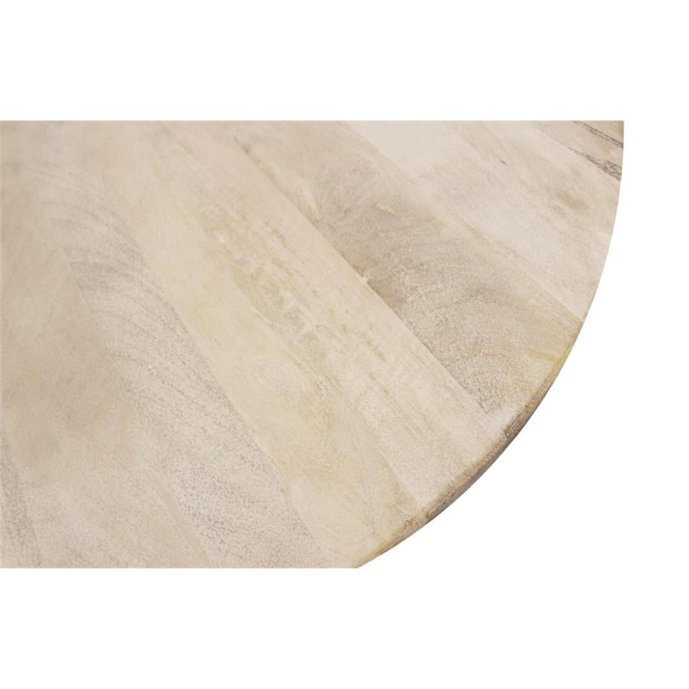MOTI Furniture Benedict 70" Round Pedestal Dining Table, White