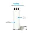 thumbnail image 3 of Termo Acero Inoxidable 500 ml a Prueba de Fugas, Infusor de Té, Mantiene la Temperatura Hasta por 12 Horas, Doble Pared, Cierre Hermético, Sin BPA (Blanco) Hanylish Bluelander Termo, 3 of 7
