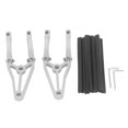 thumbnail image 1 of Soporte para faro de motocicleta, repuesto de soporte de lámpara para montaje en cabeza de tubo de horquilla plateada de 33 a 41mm, 2 uds., 1 of 5