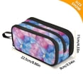 thumbnail image 4 of FORMRS Pencil Case with 3 Compartments Zipper Pouch, Elementary School Level and up, Watercolor Blue Marble Pattern, 4 of 8