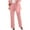 Pink, variant on Bovxnpu Plus Size Pants For Women, Women's Stretchy Straight Leg Work Pants Business Office Pants, Ladies' Solid-Color Button Pocket Zipper Trousers M