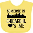 thumbnail image 3 of Inktastic Chicago Illinois Someone Loves Me Skyline Boys or Girls Baby Bib, 3 of 4