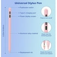 thumbnail image 4 of Active Digital Display Stylus Touch Pen for iPhone SE (2020)/SE (2022) - Pink Capacitive Rechargeable Palm Rejection, 4 of 5