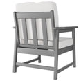 thumbnail image 3 of Garvee Patio Chairs Grey, Outdoor Club Chair with Thick Cushion, Garden Bistro Chair, All-Weather HDPE Sofa for Deck, Yard, Porch, Black, 3 of 9