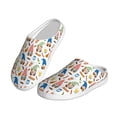 thumbnail image 2 of Lsque Barbecue Gnomes Pattern Womens Comfort Cotton on Scuff With Memory Foam and Anti-skid Sole Slipper-44/45, 2 of 7