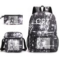 thumbnail image 1 of Football star Cristiano Ronaldo peripheral backpack set Messi backpack hot stamping printing three piece set, 1 of 5
