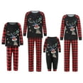 thumbnail image 1 of Qiylii Family Matching Pajamas Set,Christmas Theme Cartoon Elk Pattern Sleepwear, 1 of 9