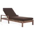 thumbnail image 6 of Safavieh Donnamaria Wood Outdoor Lounge Chair, Natural/Dark Brown, 6 of 15
