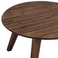 thumbnail image 3 of Walker Edison 30" Table Basse Ronde en Bois d'Acacia Massif en Brun Foncé, 3 of 5