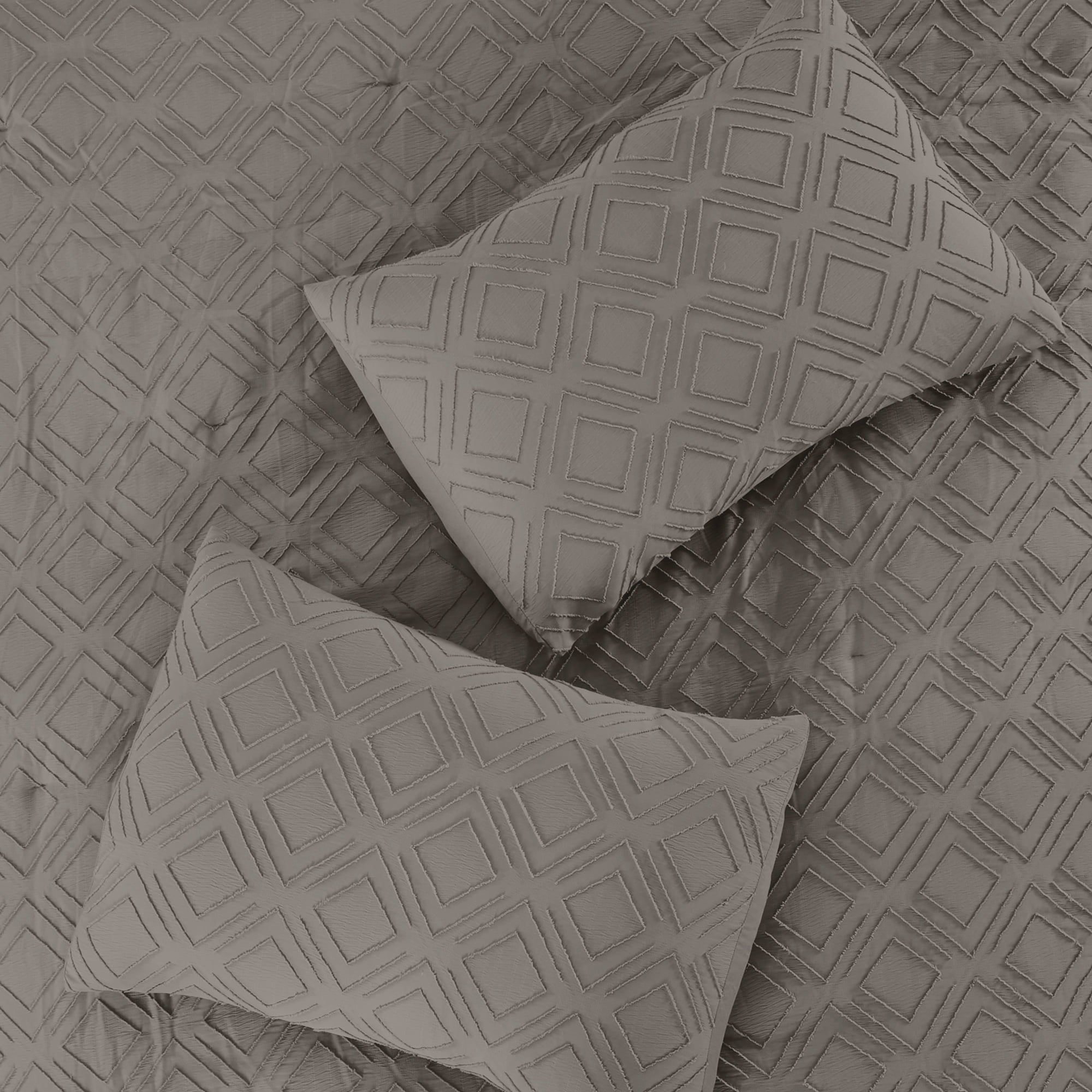Modern Threads Ethos 3-Piece Adult Comforter Set, Gray, Queen