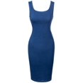 thumbnail image 5 of Made by Olivia Women's Sleeveless Basic Stretchable Denim Midi Dress, 5 of 7