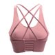 thumbnail image 1 of Ropa interior deportiva para mujer con almohadilla extraíble, sexy, con cordones en la espalda cruzada, chaleco de entrenamiento para yoga, rosa claro, 1 of 6