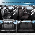 thumbnail image 6 of Car Seat Covers Full Set Fit for Toyota Corolla 2000-2026, Premium Faux Leather Seat Protectors, Breathable, Waterproof & Anti-Slip Full Wrapping Edge Seat Covers (Black&Red, Full Set), 6 of 7