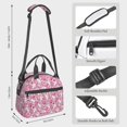 thumbnail image 2 of Lukts Cute Rabbit Pattern Lunch Bag Insulated Lunch Box Crossbody Lunch Cag Lunch Container Cooler Cooling Tote for Adult Men Women, 2 of 7