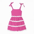 thumbnail image 5 of NIEWTR Robe Douce Sans Manches pour Fillettes, Imprimé Fruits, Robe d'Été pour Vacances (Rose Vif, 5-6 Ans), 5 of 5