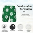 thumbnail image 5 of Daiia Snowflake Mens Swim Trunks Swim Shorts Quick Dry Swim Shorts with Mesh Lining Pockets-Medium, 5 of 9