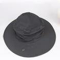 thumbnail image 3 of Sombrero de pescador repelente de mosquitos para exteriores, protector solar, con red anti-UV, color gris oscuro, 3 of 8