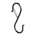 thumbnail image 2 of RuiJiao 3.6in Heavy Duty Stainless Steel S Hooks with Safety Buckle Rust-Resistant Black Metal Hooks for Hanging Plants, Clothes and Kitchen Utensils, 2 of 8