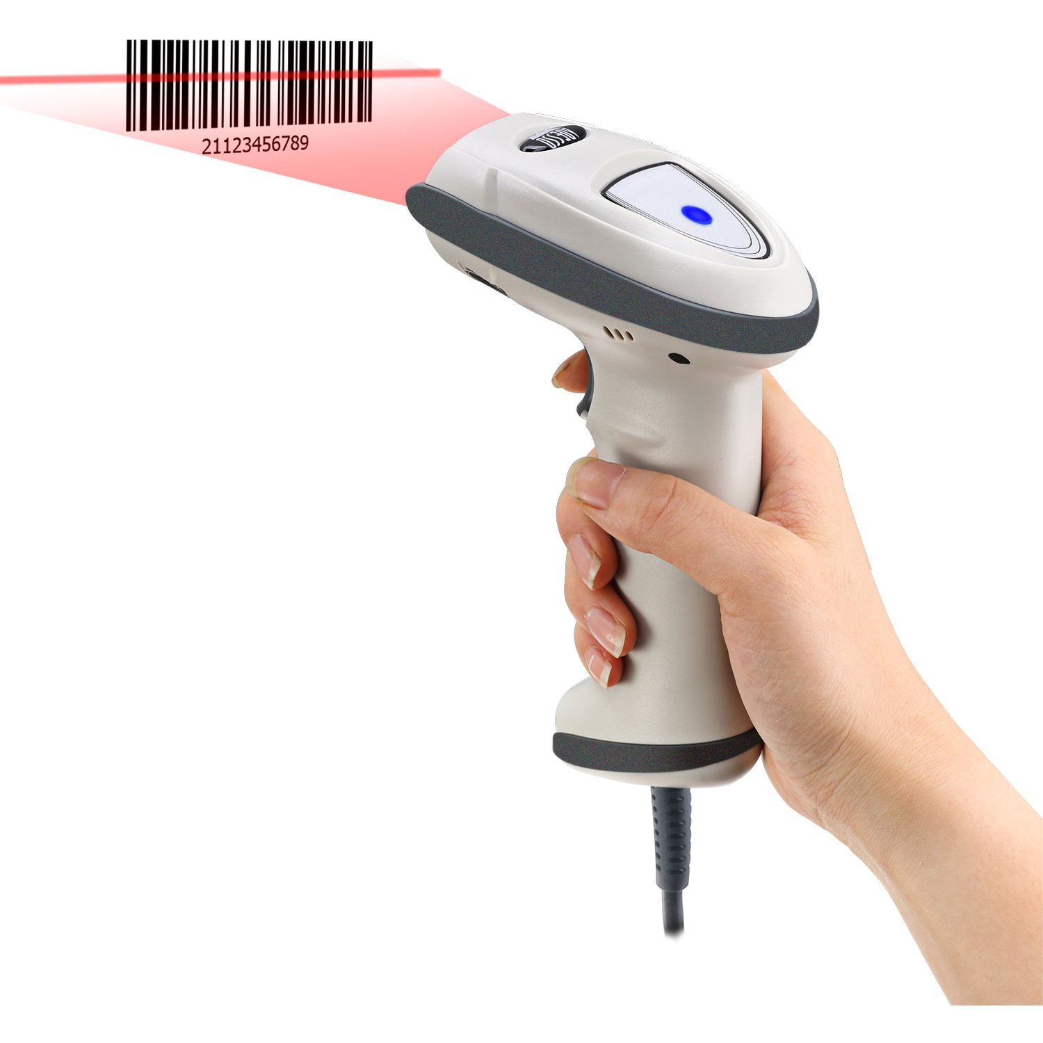 Adesso NuScan 7600TU-W 2D Antimicrobial Handheld Barcode Scanner - White - image 5 of 5