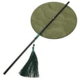 thumbnail image 6 of UPOUART Traditional Chinese Hand Fan with Tassels for Dancing and Decor Green Lightweight Wooden Frame Polyester 10.5 Inches, 6 of 8