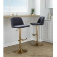 thumbnail image 3 of Toriano Adjustable Bar Stool, Gold Bar Stools, Bar Chairs, Swivel Bar Stools, Bar Stools Set of 2, 3 of 6