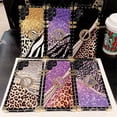 thumbnail image 2 of Funda de teléfono cuadrada con soporte de anillo de diamante con estampado de leopardo para Samsung Galaxy A54, A53, A52, A51, A71, A42, A32, A33, A72, A82, A04, A50, A70, A13 Fivean unisex, 2 of 2