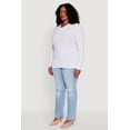thumbnail image 4 of Womens Plus Size Long Sleeve V Neck Tee, 4 of 5