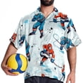 thumbnail image 4 of Ice Hockey Men's Hawaiian Printed Short Sleeve Button Down Casual Beach Shirt's, Unisex, 4 of 6
