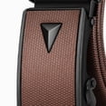thumbnail image 3 of Jessboyy Men's Ratchet Belt Faux Leather Automatic Sliding Buckle No-Hole Adjustable Dressy Casual Work Golf Belts Coffee,Free Size, 3 of 5