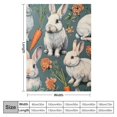 thumbnail image 4 of Shiartex  Kids Rabbit Blanket Cute Easter Rabbit Carrot Throw Blanket for Boys Girls Kawaii Animal Bunny Blue Blanket Spring Flowers Blanket White, 4 of 6