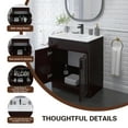 thumbnail image 4 of Sink Base Bathroom Vanity Ready-to-Assemble Bathroom Cabinet 24" Width Vanity Base in Espresso Shaker, 4 of 8