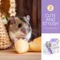 thumbnail image 2 of HINTRMENT 1 Set Guinea Pig Hideout House Multi Chambers PVC Violet Indoor Habitat, 2 of 4
