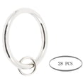thumbnail image 4 of Meriville  1.5-Inch Inner Diameter Metal Curtain Rings with Eyelets Satin Nickel - Set of 28, 4 of 5