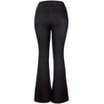 thumbnail image 2 of 2Luver, Women's, High Waist Rise Flare Straight 5 Pockets Comfy Jeans Zip Button Closure, Black, 5, 2 of 2