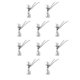 thumbnail image 3 of Collar forma de mancuerna Aleación Sonducket Plata 10Conjunto, 3 of 6