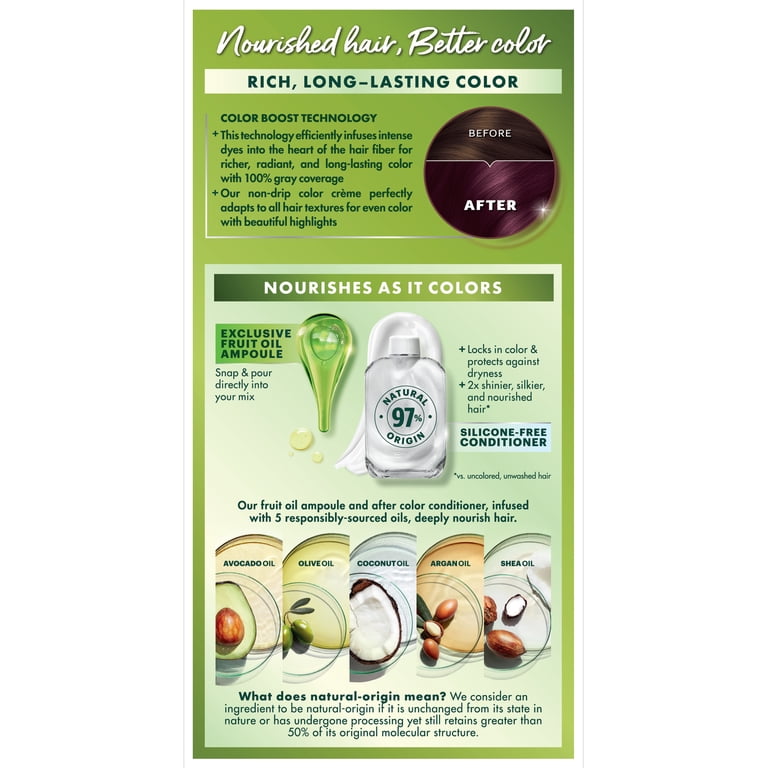 Garnier, Nourishing Hair Color Creme, 362 Darkest Berry Burgundy